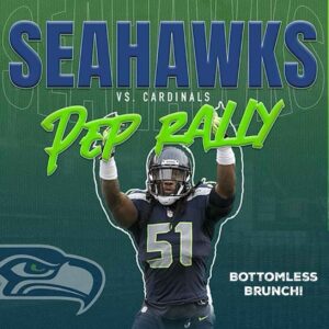 lazybird Seahawks pep-rally event graphic